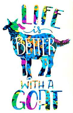 Photo of Life is Better with a Goat Vinyl Decal 
