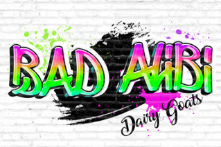 Bad Alibi Dairy Goats - Logo