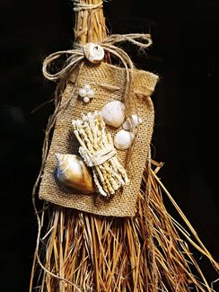 Sea Shell Decorative Broom