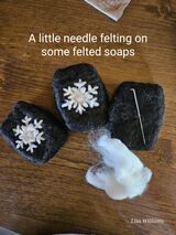 Needle Felting on Felted Soap Workshop