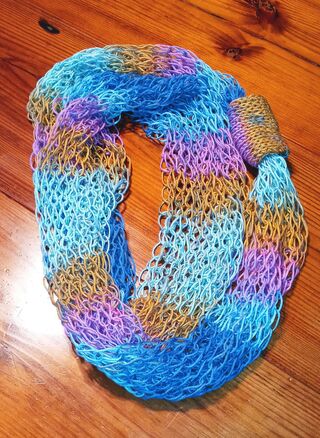Knitted Drop Stitch Infinity Scarf 