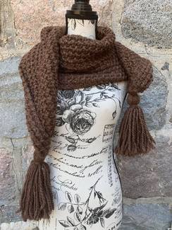 Brown Scarf with Tassles