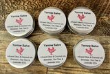 Yarrow Salve. This plant goes back to ancient times for its healing properties. Made from yarrow plants grown on the farm. $4 for 1oz tin