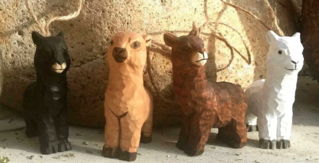 Hand-Carved Wooden Alpaca Ornament