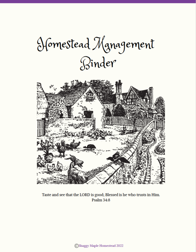 Homestead Management Binder Cover