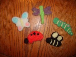 Needle Felted Pins