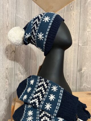 Knit hat with mitten SET 