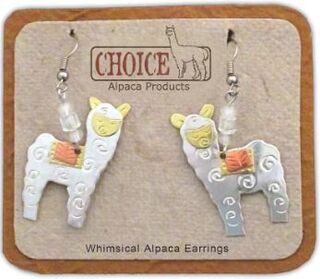 Whimsical Alpaca Earrings