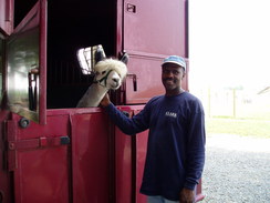 Norman had to wait in the trailer for his shelter to get finished