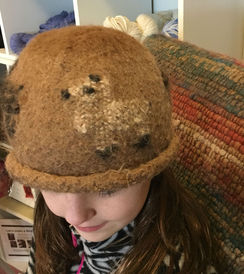 Felted Alpaca Hat and Woven Rug 