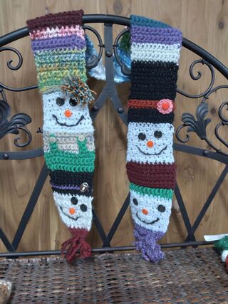 Snowman kids scarf