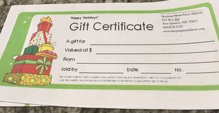 Sleeping Monk Farm Gift Certificate