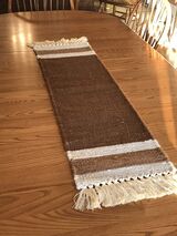 SOLD! Brown/fawn/cream table runner