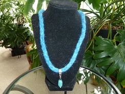 Turquoise Kumihimo Braid Alpaca Necklace