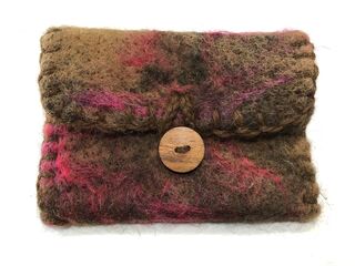 Felted Abuelo & Halo Wallet+ Red/Pink 