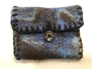 Felted Tut Wallet+ Shades of Blue