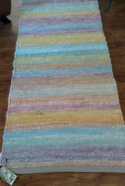 Handwoven Rug with hand sewn ends SOLD