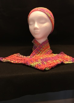 Colorful Alpaca Hat and Scarf