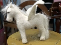 Felted White Pegasus