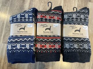 Peruvian Alpaca Socks Inca Design