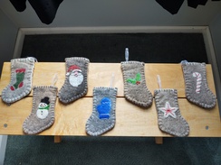 Felted Christmas Stockings - Small