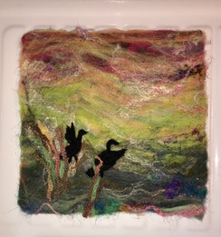 Wall Hanging-Needle Felted- Geese 