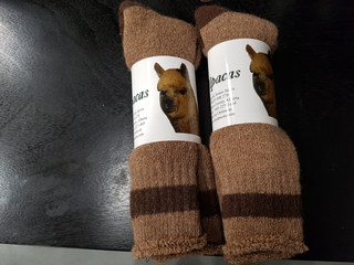 Alpaca Socks - Terry Fawn/Brown Only