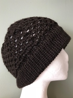 Lacy Hand-knit alpaca Hat