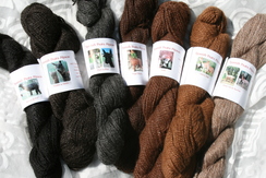 100% Suri Alpaca Yarn darker shades