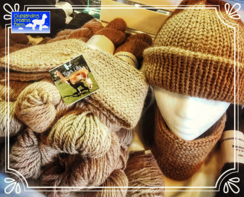 Alpaca fiber yarn, hats and scarves
