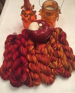 Hand painted suri yarn