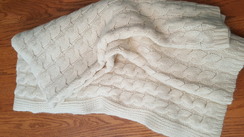 Big Alpaca Cable Knit Blanket
