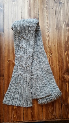 Hand-Knit Versatile Long Scarf