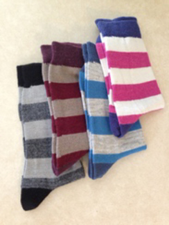 Tri-Color Crew Socks