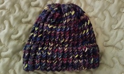 CHILD's Knit Toboggan Hat w/cuffed brim