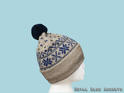 SNOWFLAKE Pom Pom knit hat