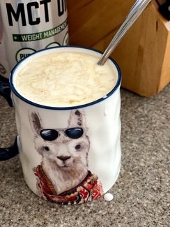 Alpaca mug -- coffee with heavy cream!