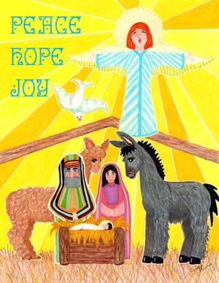 Card: Alpaca Nativity
