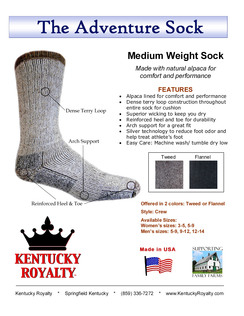 Kentucky Royalty Adventure Sock