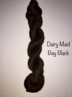 100% Suri Yarn Natural Black Dairy Maid