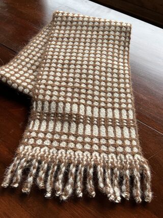 Double weave alpaca scarf