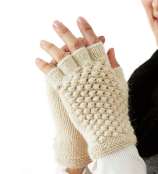 100% Alpaca Fiber Fingerless Gloves