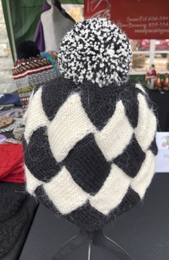 Patchwork Knit Alpaca Hat