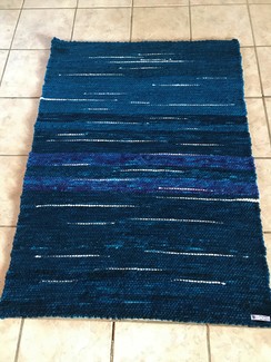Ocean blue area rug