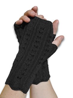 Hand Knitted Lace Stitch Hand Warmer 
