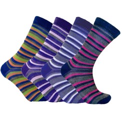 Multi-Color Striped Alpaca Dress Socks