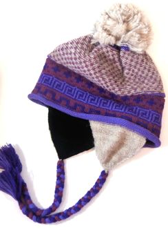 Lilac Alpaca Chullo Hat