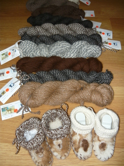 Luxurious yarns and felted booties