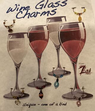 Beaded Wine Glass Stem Charms