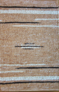 Photo of 100% Alpaca Rug Black Stripes 2' X 3'